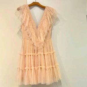 LACE&BEADS size 16 girls dress in peach
